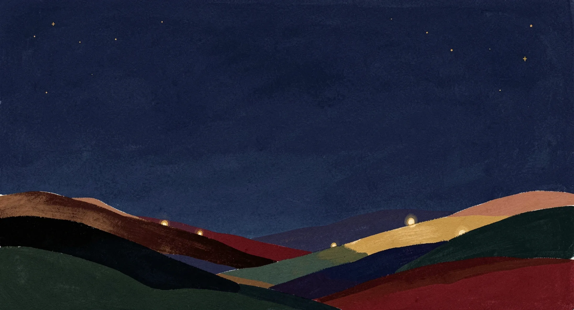 Ndop-inspired pattern at dusk (illustration)